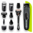 Braun All-in-one trimmer MGK7221 - 10-in-1 trimmer - 8 attachments and Gillette Fusion5 ProGlide razor - Washable - Battery - Black - Grey