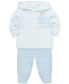 Фото #3 товара Baby Boys Cuddles Cotton Hooded Cardigan & Footed Pants, 2 Piece Set