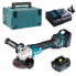 Фото #1 товара Makita Akku-Winkelschleifer 18V DGA511RTJ 125mm mit 2x 5,0 Ah + Lader im MAKPAC