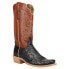 Фото #2 товара R. Watson Boots Full Quill Ostrich Square Toe Embroidered Cowboy Mens Size 9.5