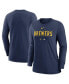 Фото #1 товара Women's Navy Milwaukee Brewers Authentic Collection Legend Performance Long Sleeve T-shirt