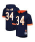 Фото #1 товара Men's Walter Payton Navy Chicago Bears Retired Player Name and Number Mesh Hoodie T-shirt