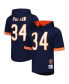 ფოტო #1 პროდუქტის Men's Walter Payton Navy Chicago Bears Retired Player Name and Number Mesh Hoodie T-shirt