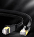 Płaski patchcord kabel przewód sieciowy LAN STP RJ45 Cat 7 10Gbps 3m czarny