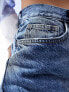 Фото #5 товара Mango straight leg jeans in dark blue