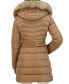 ფოტო #2 პროდუქტის Women's Faux-Fur-Trim Hooded Puffer Coat