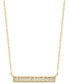 Фото #1 товара Macy's cubic Zirconia Bar Pendant Necklace in 10k Gold