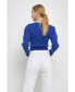 ფოტო #3 პროდუქტის Women's Puff Sleeve Knit Top