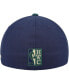 ფოტო #2 პროდუქტის Men's Navy, Green Vancouver Grizzlies Hardwood Classics Grassland Fitted Hat