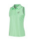 Women's Green WM Phoenix Open Playoff 3.0 Pin Stripe Jacquard Sleeveless Polo Shirt