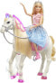 Barbie GYK64 - Modern Princess Prance & Shimmer Horse, from 3 Years & GTF89 - Dreamtopia Rainbow Magic Mermaid Doll with Rainbow Hair and Colour Changing Function, 3 to 7 Years