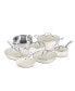 Фото #1 товара Natural Collection Ceramic Coating Non-Stick 12-Piece Cookware Set