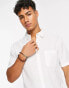 Brave Soul short sleeve pocket shirt in white