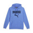 Фото #1 товара Puma Faux Embroidered Pullover Hoodie Mens Blue Casual Outerwear 84578445