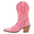 Dingo Y'all Need Dolly Embroidered Snip Toe Cowboy Womens Pink Casual Boots DI9