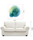 Evolving Planets I I Frameless Free Floating Tempered Art Glass Abstract Wall Art, 38" x 38" x 0.2"