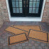 Фото #2 товара 1'5" x 2'5" Indoor/Outdoor Coir Doormat with Border Natural/Black - Entryways