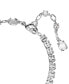 Rhodium-Plated Mixed Crystal Tennis Bracelet