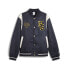 Фото #1 товара Puma Staple X Varsity Jacket Mens Blue Casual Athletic Outerwear 62220316