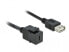 Delock 86384 - Flat - Black - USB C - USB A - Female - Female
