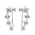 Dazzling long silver earrings EA621W