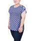 ფოტო #3 პროდუქტის Plus Size Short Extended Sleeve Top