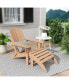 Фото #10 товара Classic Folding Adirondack Chair with Footrest Ottoman Set