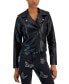 Фото #1 товара Juniors' Asymmetric Faux-Leather Moto Jacket