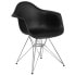 Фото #4 товара Alonza Series Black Plastic Chair With Chrome Base