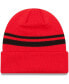 Фото #2 товара New Era Men's Red Kansas City Chiefs Team Logo Cuffed Knit Hat