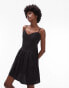 Фото #2 товара Topshop strappy pleated mini sundress in black