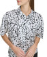 ფოტო #4 პროდუქტის Women's Printed Satin Shirt