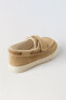 Leather deck shoe sneakers
