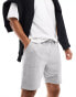 DTT jersey shorts in light grey marl