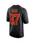 Men's Travis Kelce Black Kansas City Chiefs Super Bowl LVIII Carbon Fashion Game Player Jersey