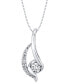 ფოტო #4 პროდუქტის Diamond Twist Pendant Necklace (3/8 ct. t.w.) in 14k White Gold
