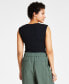 Фото #4 товара Women's Scoop-Neck Textured Bodysuit, Created for Macy's