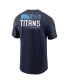 Фото #2 товара Men's Navy Tennessee Titans Team Incline T-shirt