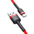 Фото #7 товара Wytrzymały nylonowy kabel przewód USB - USB-C QC3 3m - czerwony