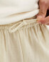 Another Influence linen blend shorts in beige