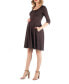 Фото #2 товара Fit and Flare Scoop Neck Maternity Dress