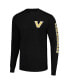 Фото #3 товара Men's Black Vanderbilt Commodores Team Stack Long Sleeve T-shirt