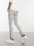 ASOS DESIGN super skinny wool mix smart trousers in grey window check