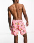 Hurley cannonball tiger swim shorts in pink