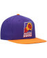 Фото #4 товара Men's Purple, Orange Phoenix Suns Hardwood Classics Team Two-Tone 2.0 Snapback Hat