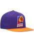 Men's Purple, Orange Phoenix Suns Hardwood Classics Team Two-Tone 2.0 Snapback Hat Purple, Orange - фото #4