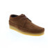 Фото #3 товара Clarks Weaver 26165082 Mens Brown Suede Oxfords & Lace Ups Casual Shoes