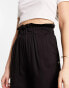 ONLY ruched waist culottes in black