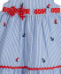 ფოტო #4 პროდუქტის Baby Girls Nautical Seersucker Dress with Diaper Cover
