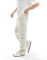 Фото #6 товара ASOS DESIGN wide leg scuba joggers with cargo pockets in beige